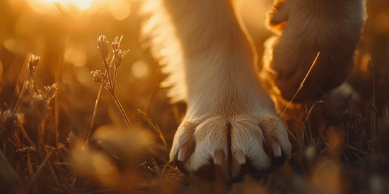Pet teach us: a dog walking on a field